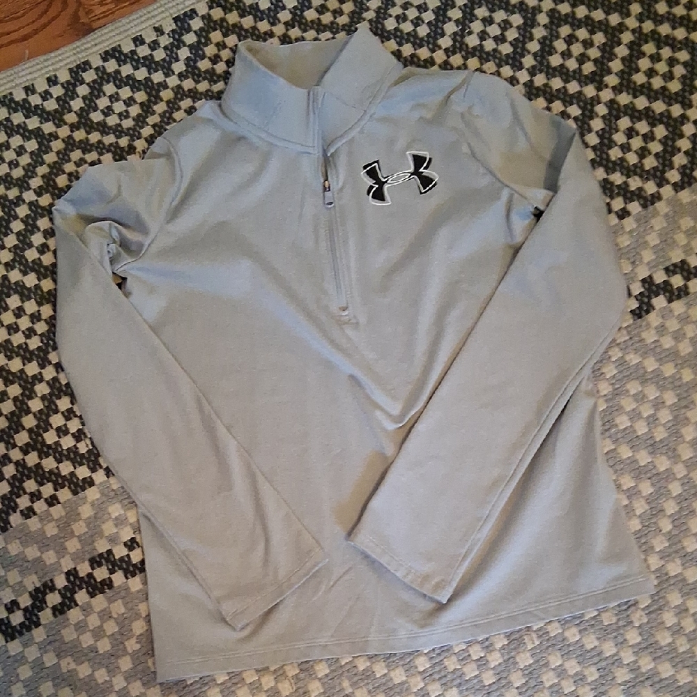 Under Armour Light Gray Half-Zip Top